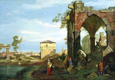 Capriccio mit Motiven aus Padua von Giovanni Antonio Canal